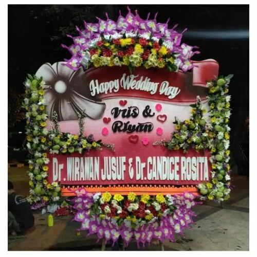 Bunga papan ucapan pernikahan